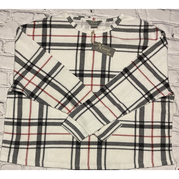 Natural Reflections Tops - Natural Reflections Cabela's Bass Pro Ladies Plaid Waffle Long Sleeve Top Sm NWT